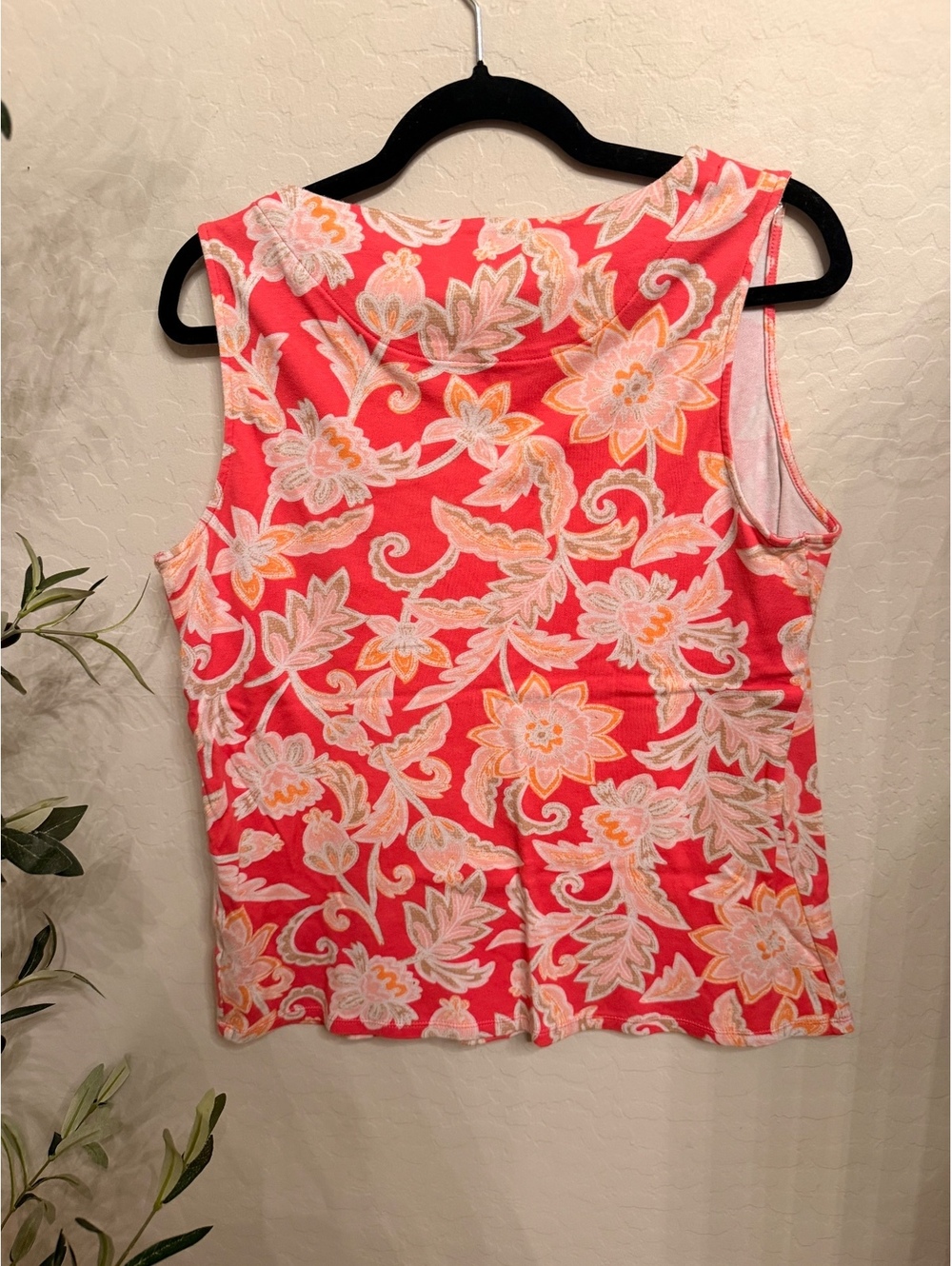 Croft and Barrow Cotton Paisley Tank Top - Picture 3 of 3